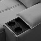 Sofá Retrátil 3 Lugares Com Porta Copo 230cm Malta F05 Veludo