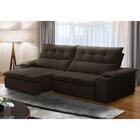 Sofá Retrátil 3 Lugares Com Porta Copo 230cm Malta F05 Veludo