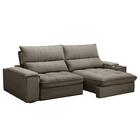 Sofá Retrátil 3 Lugares Com Porta Copo 250cm Andes F05 Veludo