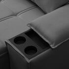 Sofá Retrátil 3 Lugares Com Porta Copo 250cm Malta F05 Veludo