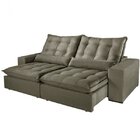 Sofá Retrátil 3 Lugares Da Vinci Mundial Estofados Bege