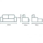 Sofá Retrátil 3 Lugares Da Vinci Mundial Estofados Bege