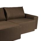 Sofá Retrátil 3 Lugares Linho Tabaco Danúbio Shop Jm