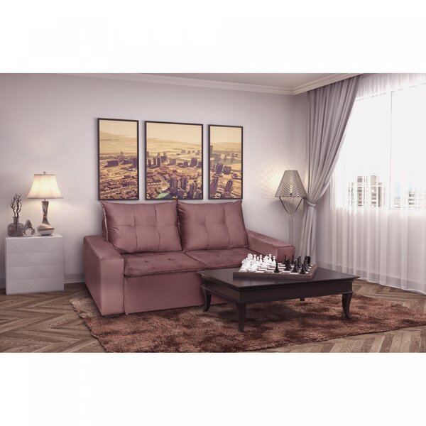 Sofá Retrátil 3 Lugares Paraty Móveis Montreal Legacy Chocola