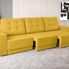 Sofá Retrátil 4 Lugares 2,20m Canario Boston - Netsofas