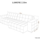 Sofa Retratil 4 Lugares 235cm Lumiere  Azul Claro