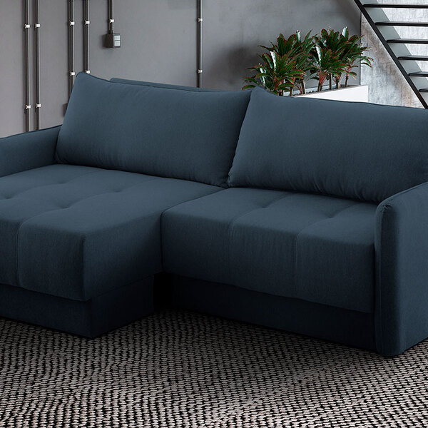 Sofá Retrátil 4 Lugares 240 Cm Braço Fino Mola Ensacada Recli