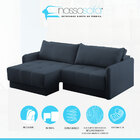 Sofá Retrátil 4 Lugares 240 Cm Braço Fino Mola Ensacada Recli