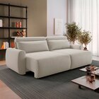 Sofá Retrátil 4 Lugares 240cm Em Linho City Bege Claro