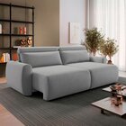 Sofá Retrátil 4 Lugares 240cm Em Linho City Cinza