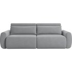 Sofá Retrátil 4 Lugares 240cm Em Linho City Cinza
