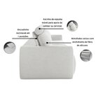 Sofá Retrátil 4 Lugares 240cm Em Linho City Cinza