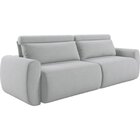 Sofá Retrátil 4 Lugares 240cm Em Linho City Cinza Claro