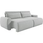 Sofá Retrátil 4 Lugares 240cm Em Linho City Cinza Claro