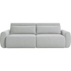Sofá Retrátil 4 Lugares 240cm Em Linho City Cinza Claro