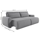 Sofá Retrátil 4 Lugares 240cm Em Linho City Cru