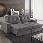 Sofá Retrátil 4 Lugares 250cm Palace Com Usb  Cinza