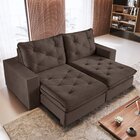 Sofá Retrátil 4 Lugares 250cm Solar  Marrom