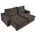 Sofá Retrátil 4 Lugares 250cm Solar  Marrom