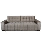 Sofa Retratil 4 Lugares 260cm Lumiere  Marrom Claro
