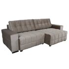 Sofa Retratil 4 Lugares 260cm Lumiere  Marrom Claro