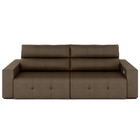 Sofá Retrátil 4 Lugares 264cm 2 Módulos Nero Com Usb Couro Ca