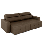 Sofá Retrátil 4 Lugares 264cm 2 Módulos Nero Com Usb Couro Ca