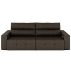 Sofá Retrátil 4 Lugares 264cm 2 Módulos Nero Com Usb Couro Ma