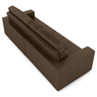 Sofá Retrátil 4 Lugares 264cm 2 Módulos Nero Couro Cappuccino