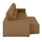 Sofá Retrátil 4 Lugares 284cm 2 Módulos Nero Com Usb Couro Ca