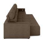 Sofá Retrátil 4 Lugares 284cm 3 Módulos Nero Com Usb Couro Ca