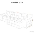 Sofa Retratil 4 Lugares 300cm Lumiere  Bege