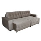 Sofa Retratil 4 Lugares 300cm Lumiere  Marrom Claro