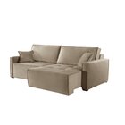 Sofá Retrátil 4 Lugares Alpha Linho Bege