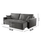 Sofá Retrátil 4 Lugares Alpha Linho Cinza