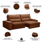 Sofá Retrátil 4 Lugares Com Porta Copo 280cm Andes F05 Veludo