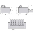 Sofá Retrátil 4 Lugares Ocre Veludo 2,40m Gemini