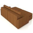 Sofá Retrátil 4 Lugares Para Sala 264cm Elios Couro Telha Z55