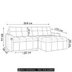 Sofá Retrátil 4 Lugares Para Sala 264cm Elios Couro Telha Z55