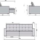 Sofá Retrátil 4 Lugares Rosé Em Veludo 2,40m Hydra