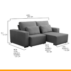 Sofá Retrátil 5 Lugares 270 Cm Reclinável Espuma D28 Mola Ens