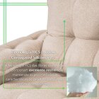 Sofá Retrátil 5 Lugares 290cm Linho Muriaé Bege