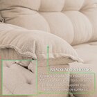 Sofá Retrátil 5 Lugares 290cm Linho Muriaé Bege