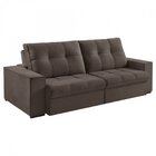Sofá Retrátil 5 Lugares 290cm Palace Com Usb  Marrom
