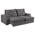 Sofá Retrátil 5 Lugares 290cm Solar  Cinza