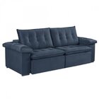 Sofá Retrátil 5 Lugares 302cm Itaguaí Prime Estofart Azul