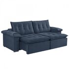 Sofá Retrátil 5 Lugares 302cm Itaguaí Prime Estofart Azul