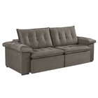 Sofá Retrátil 5 Lugares 302cm Itaguaí Prime Estofart Bege Esc