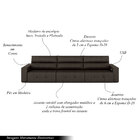 Sofá Retrátil 5 Lugares 314cm 3 Módulos Nero Com Usb Couro Ma