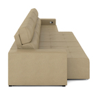 Sofá Retrátil 5 Lugares 344cm 3 Módulos Nero Com Usb Couro Be